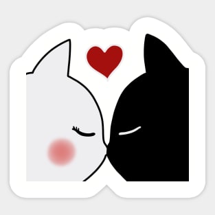 Fall in Love Cat Sticker